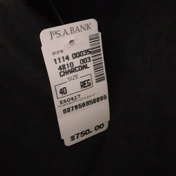 JoS’ A Bank mens suit jacket wool cashmere superfine 2 buttons closure size 40R - Picture 11 of 13